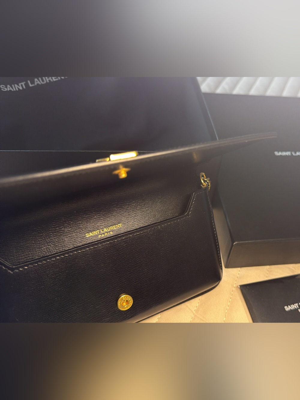 Like new & authenticSaint Laurent YSL Smooth Leather Crossbody Cell Phone Holder - Picture 11 of 11